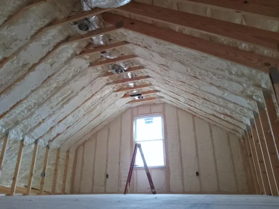 Spray foam roofing application for Crawl Space Insulation project in Mead